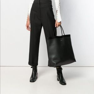 Saint Laurent Patti large leather tote bag, Black EUC